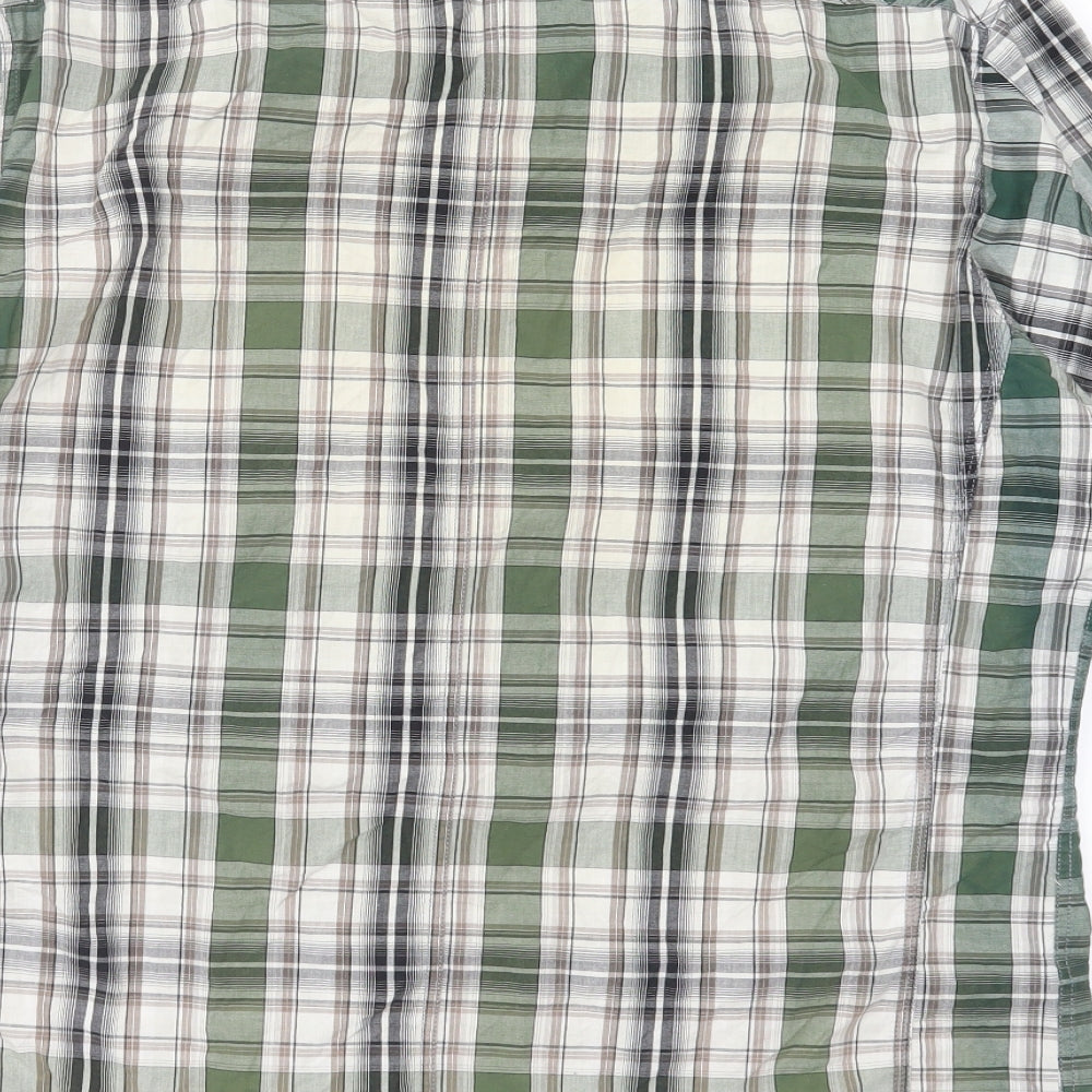 Burton Mens Grey Plaid Button-Up Size L