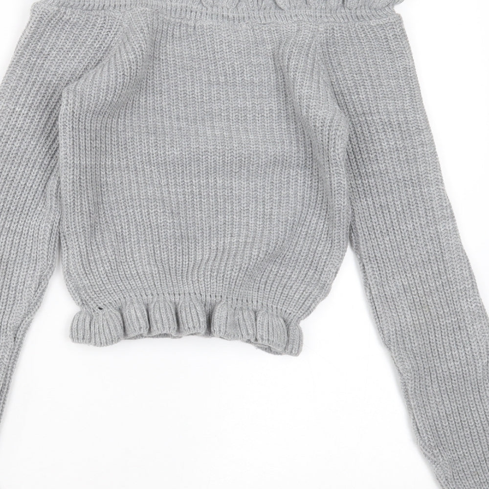 Select Womens Grey Knit Pullover Jumper Size 6