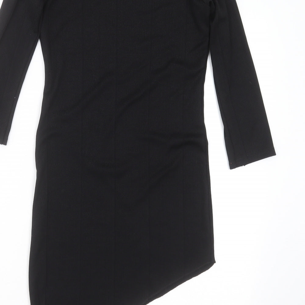 OneTouch Womens Black Striped Mini Size 8