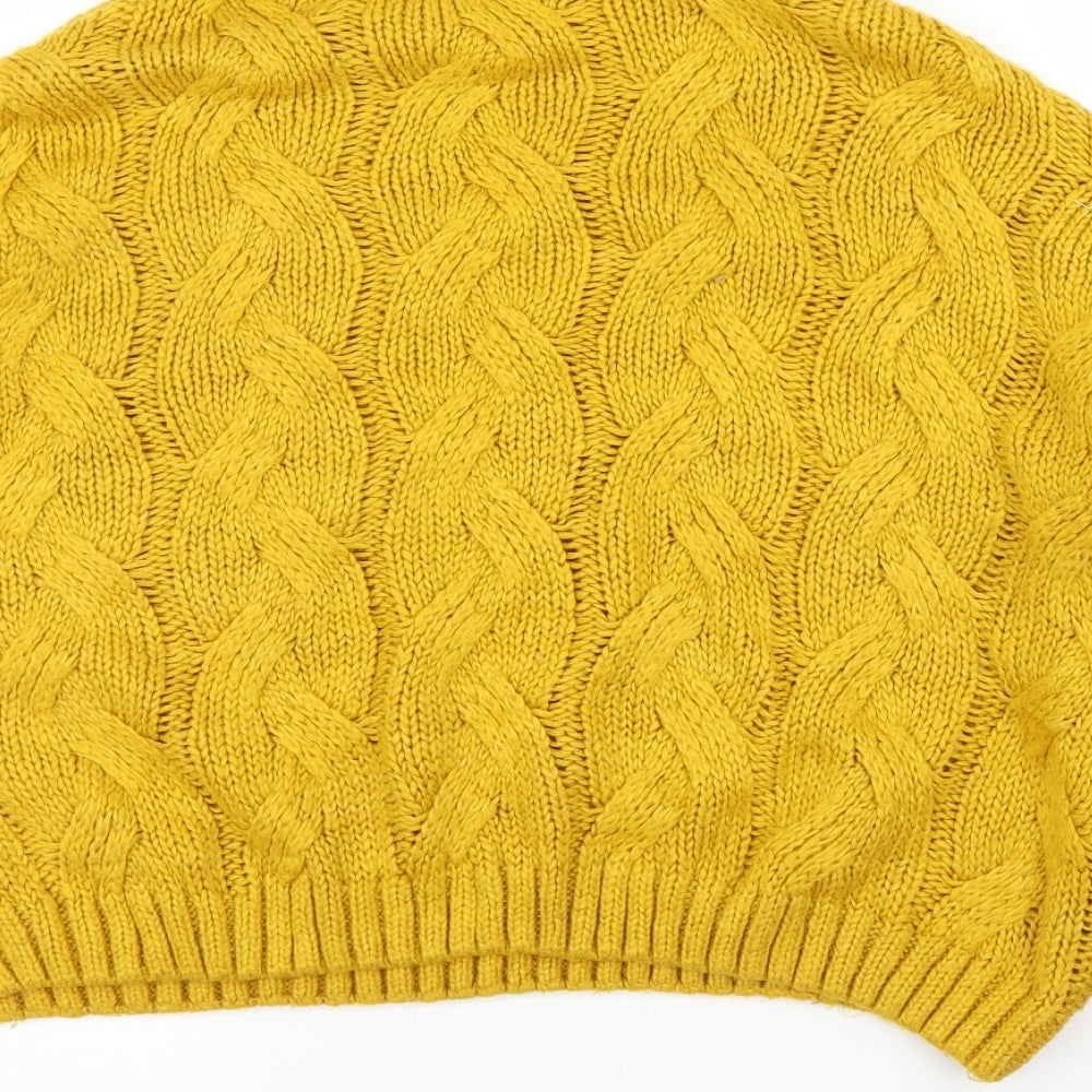 M&Co Womens Yellow Pullover Jumper Size 14