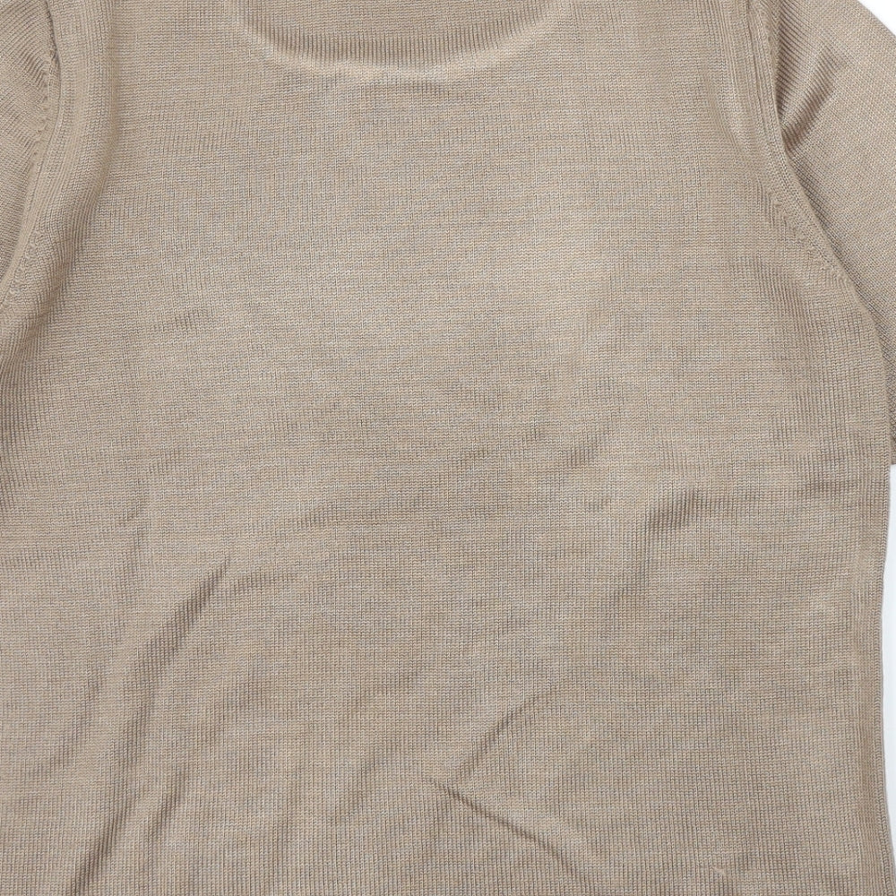 BHS Womens Brown Basic T-Shirt Size 12