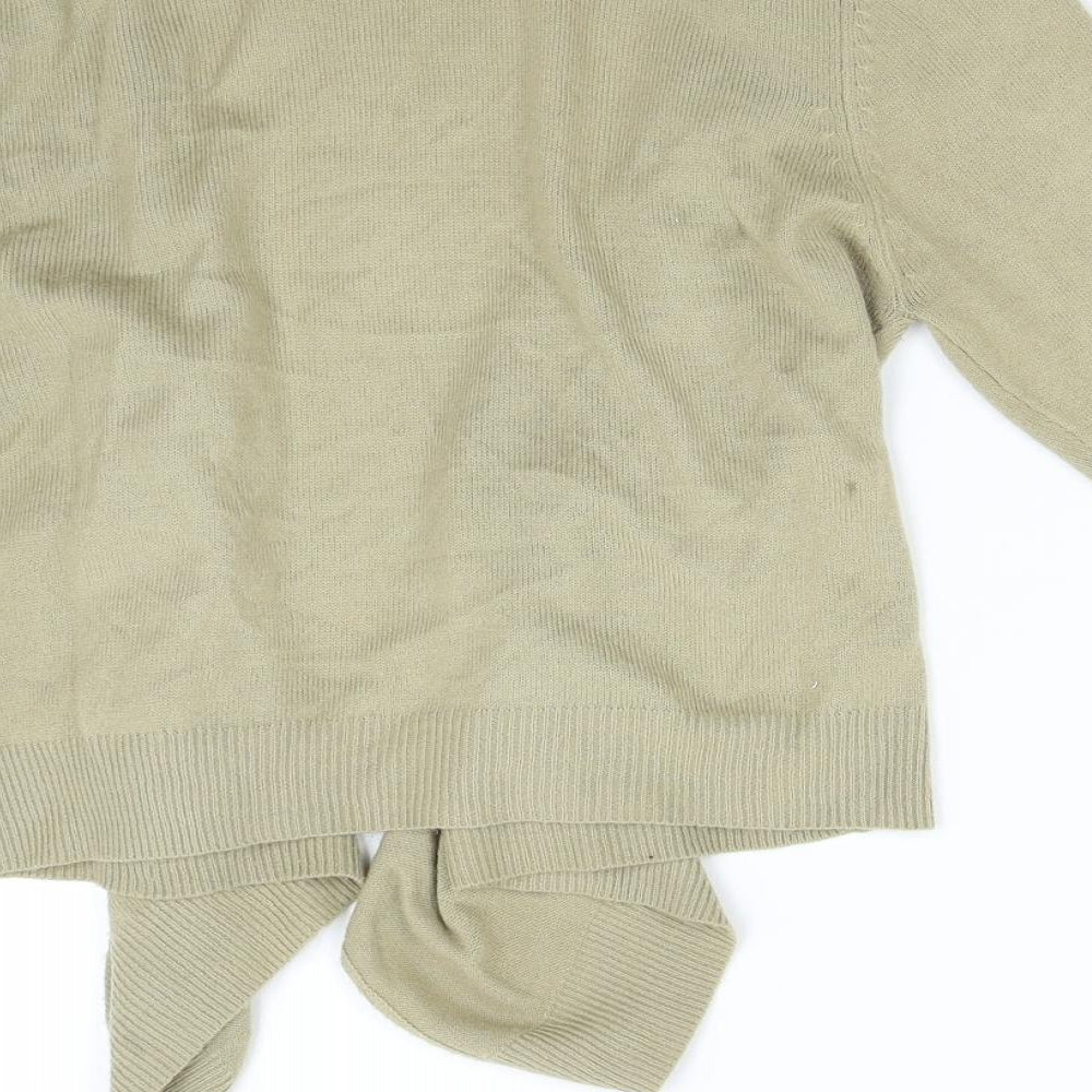 TU Womens Gold Knit Cardigan Jumper Size 10