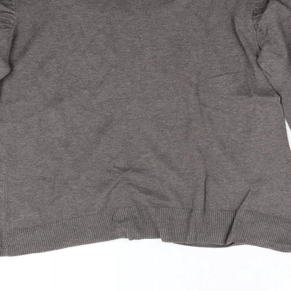 H&M Womens Grey Knit Pullover Jumper Size M