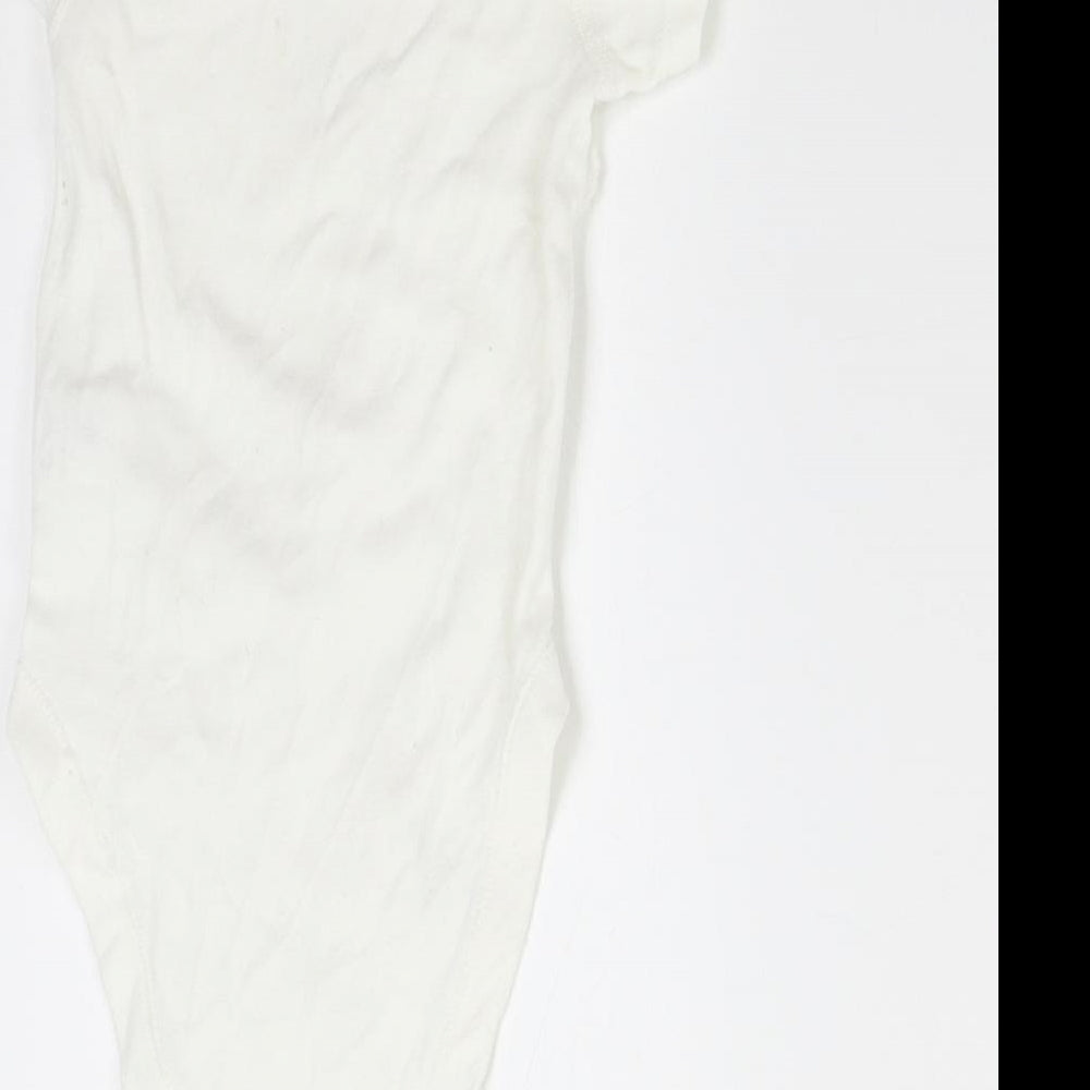 Marks & Spencer Baby White Babygrow One-Piece Size 6-9 Months - Saturday