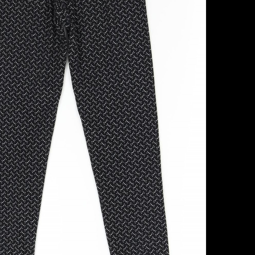 Primark Womens Black Geometric Pyjama Pants Size 8
