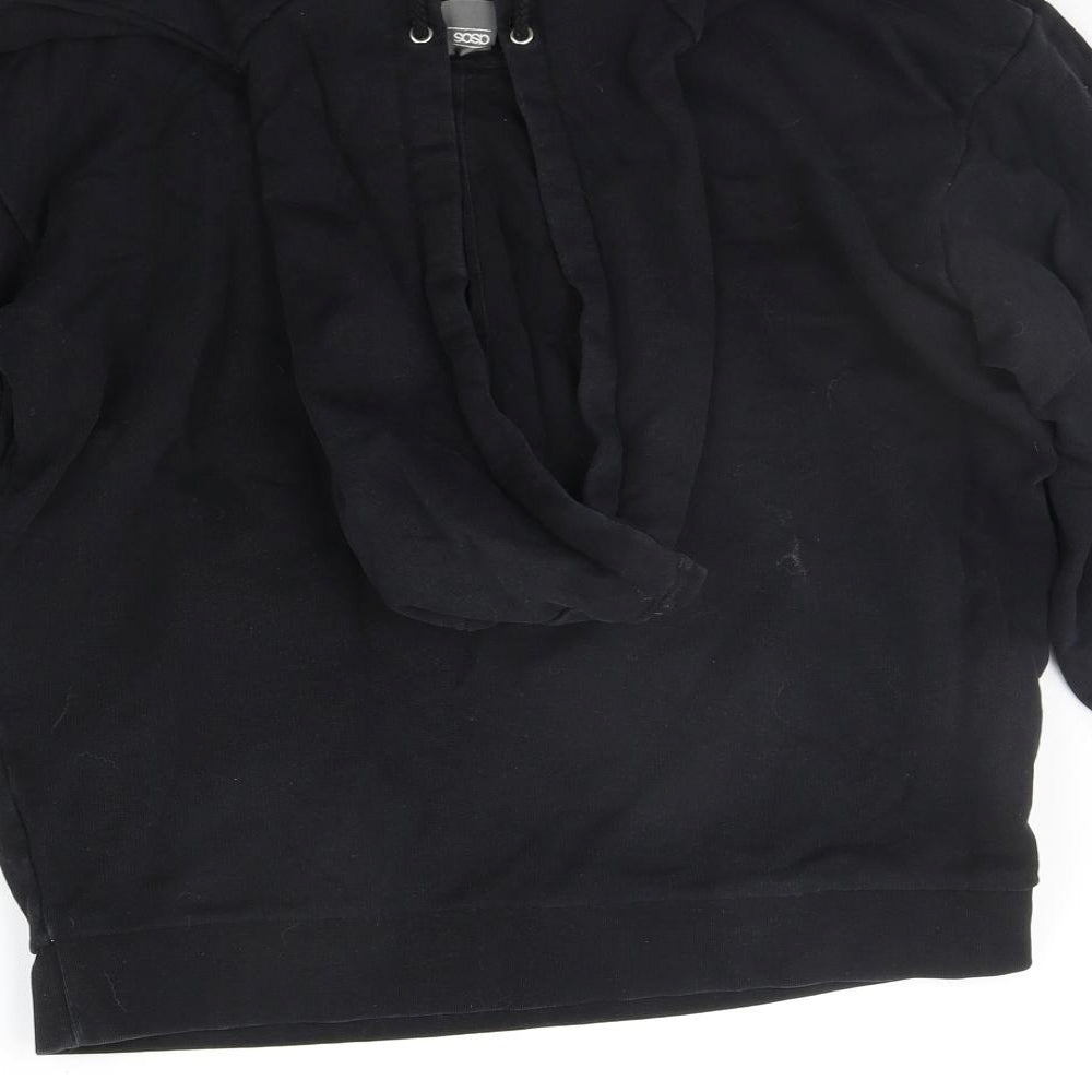 ASOS Mens Black Pullover Hoodie Size XS