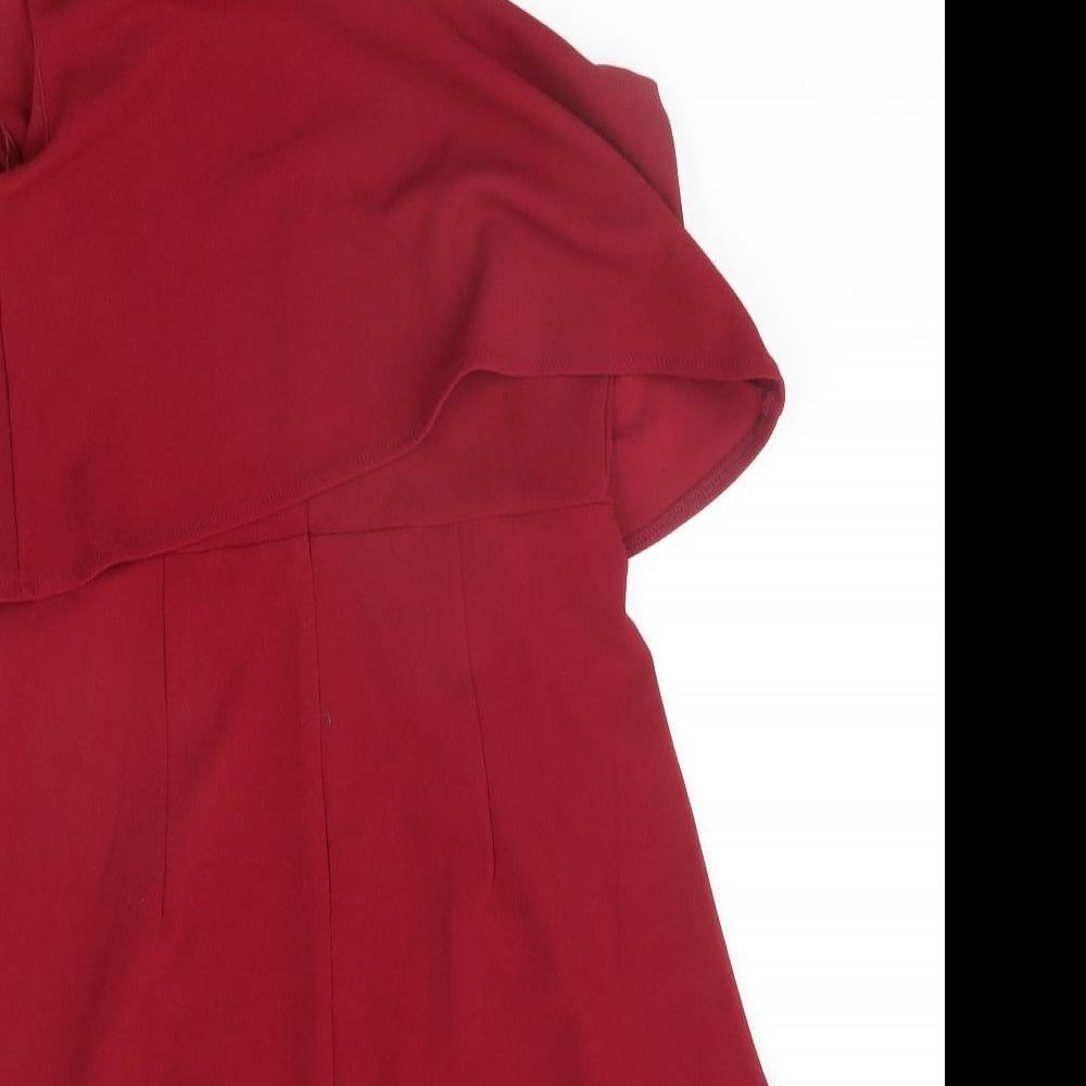 GIRL IN MIND Womens Red Jumpsuit One-Piece Size 8