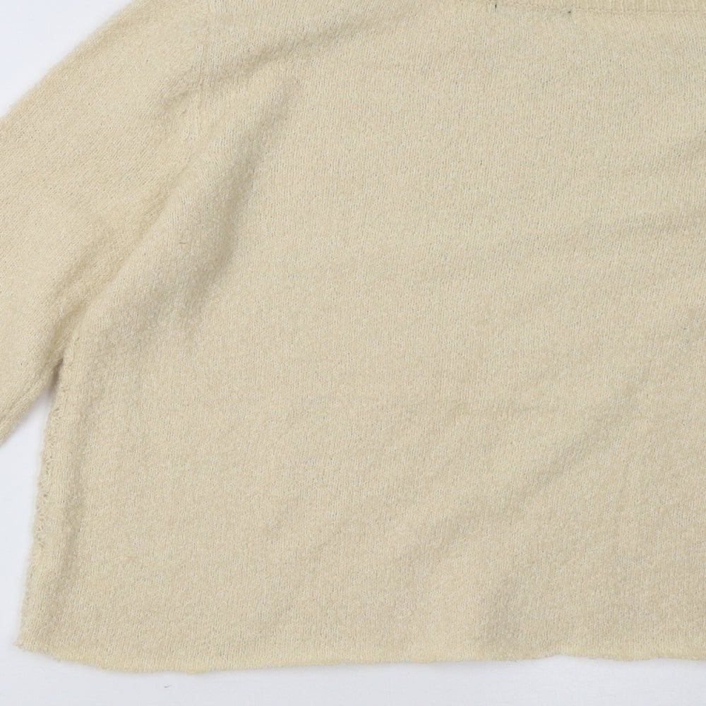 M&Co Womens Beige Pullover Sweatshirt Size 12