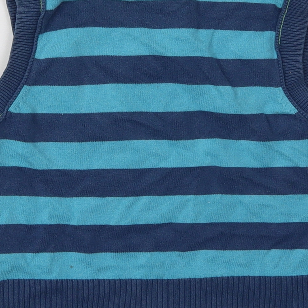 NEXT Girls Blue Striped Pullover Sweatshirt Size 3 Years