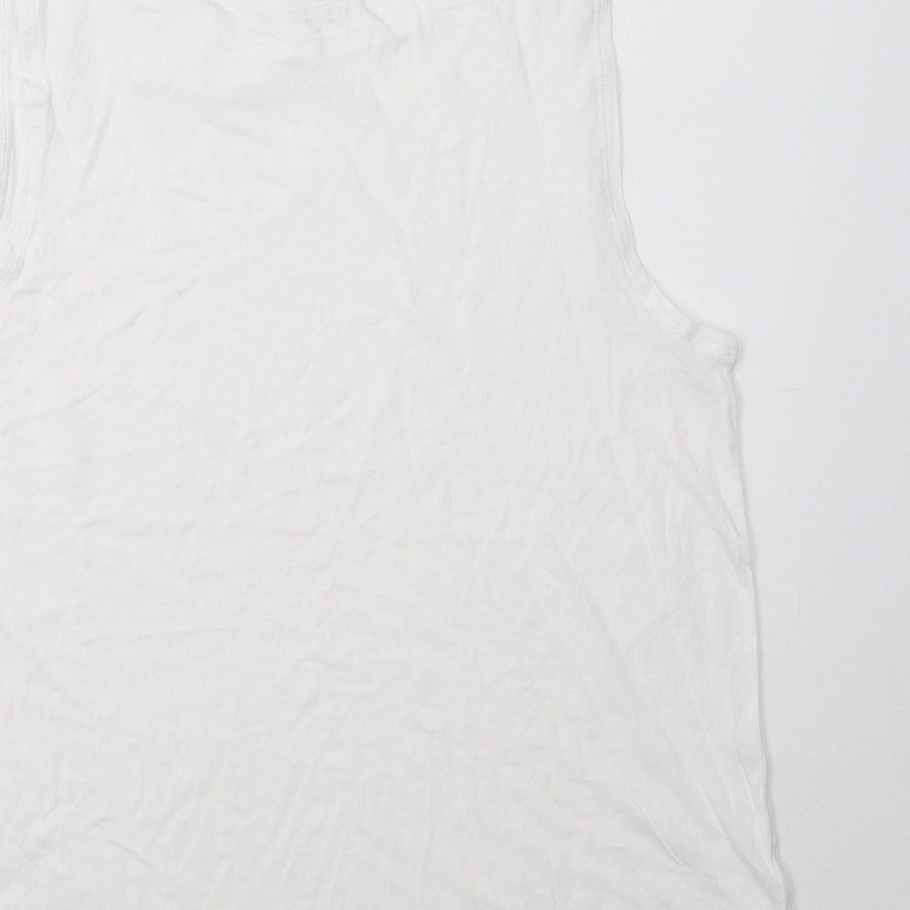 New Look Womens White Basic Tank Size S