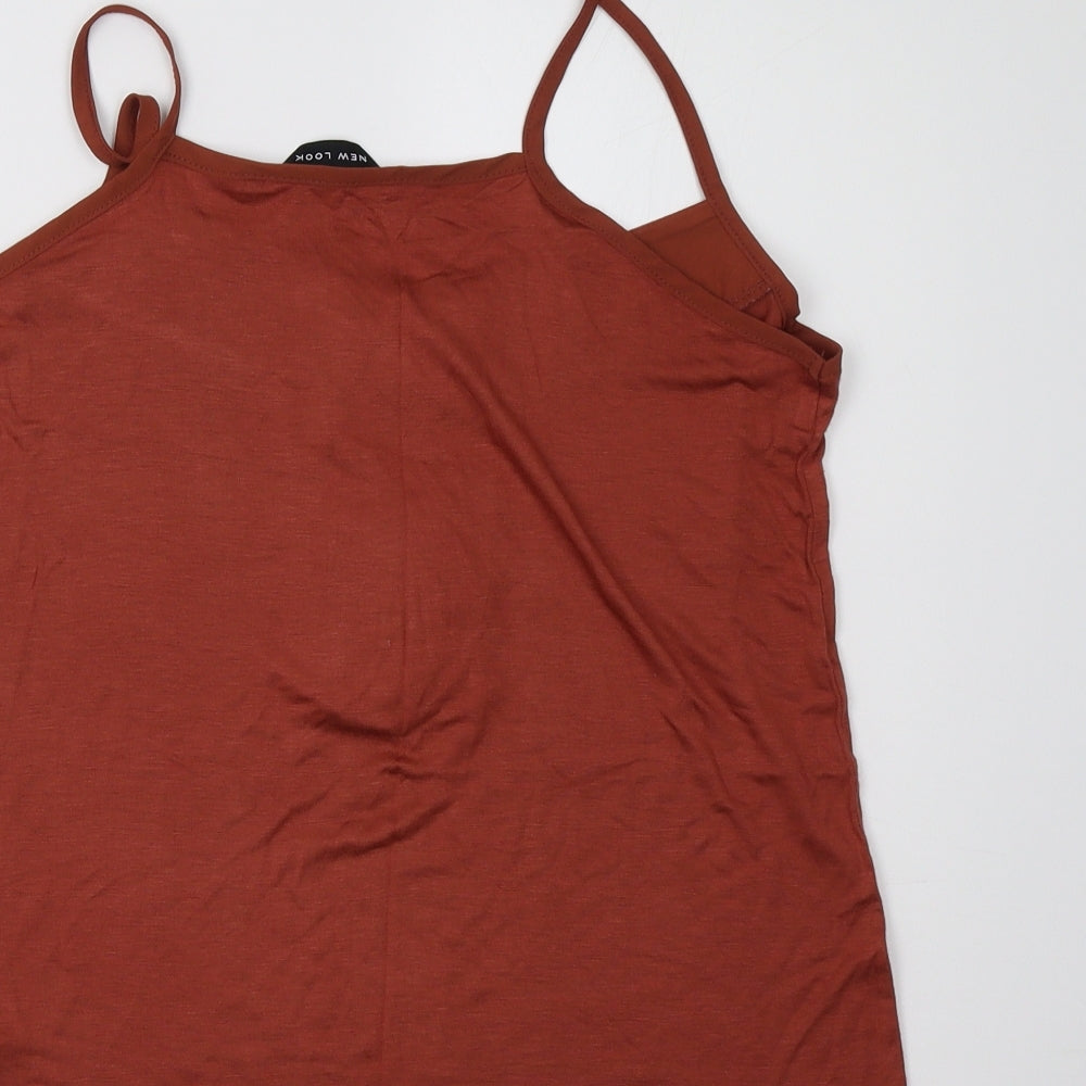 New Look Womens Orange Basic Tank Size 10