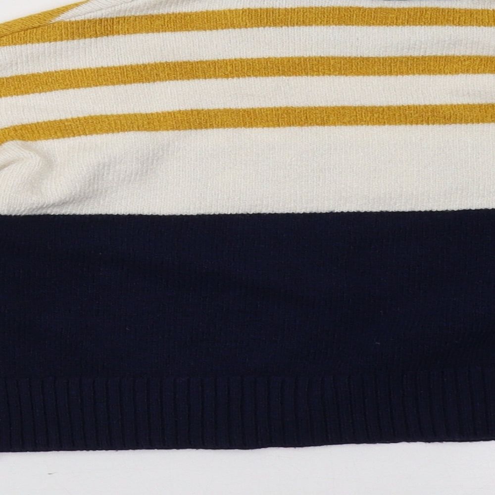 Matalan Girls Blue Striped Pullover Sweatshirt Size 11 Years