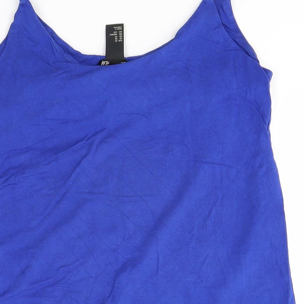 H&M Womens Blue Camisole Blouse Size XS