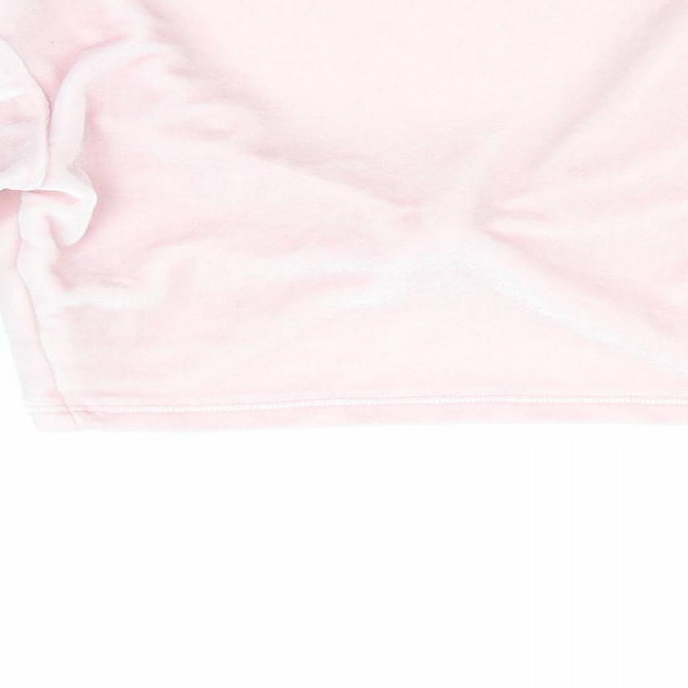 Minella Girls Pink Velvet Basic Blouse Size 4-5 Years - Ruched Front