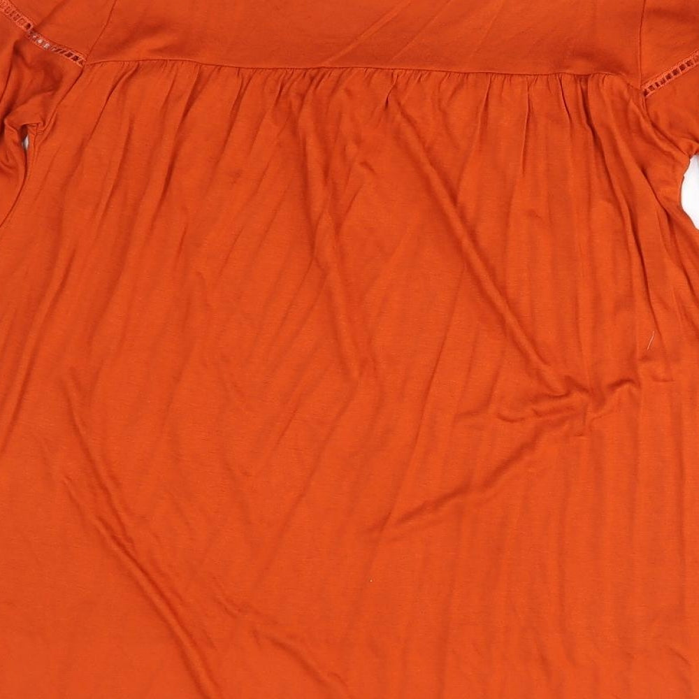 Atmosphere Womens Orange Basic Blouse Size 8