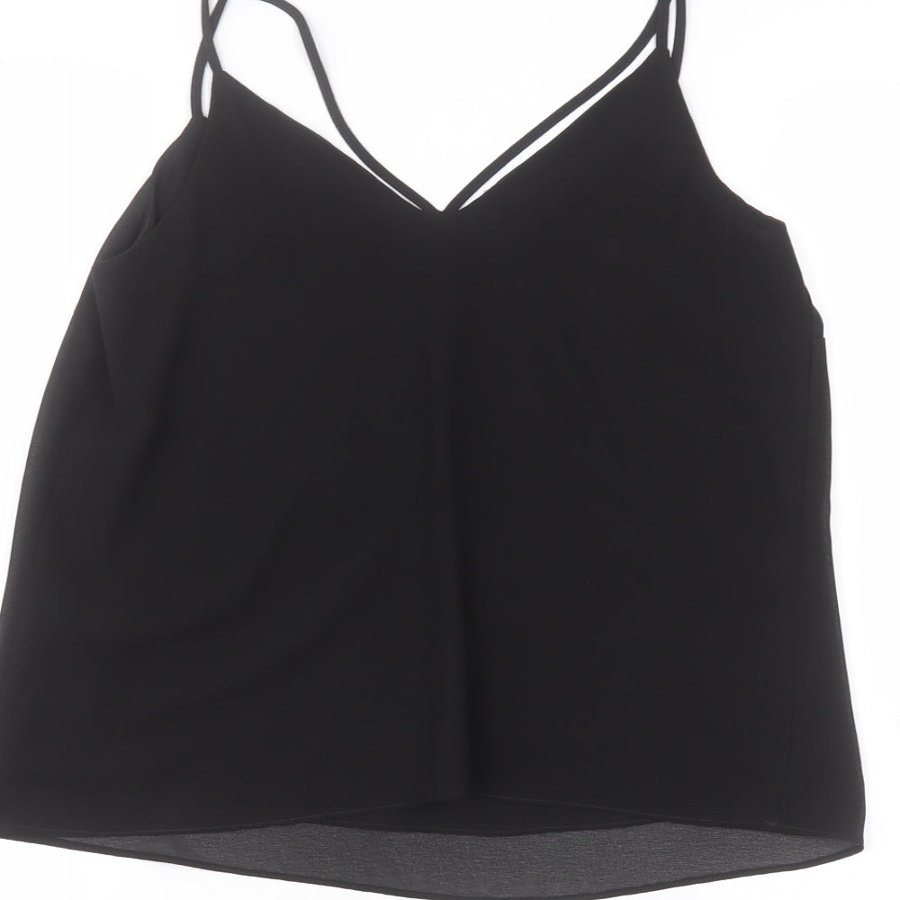 New Look Womens Black Basic Blouse Size 10