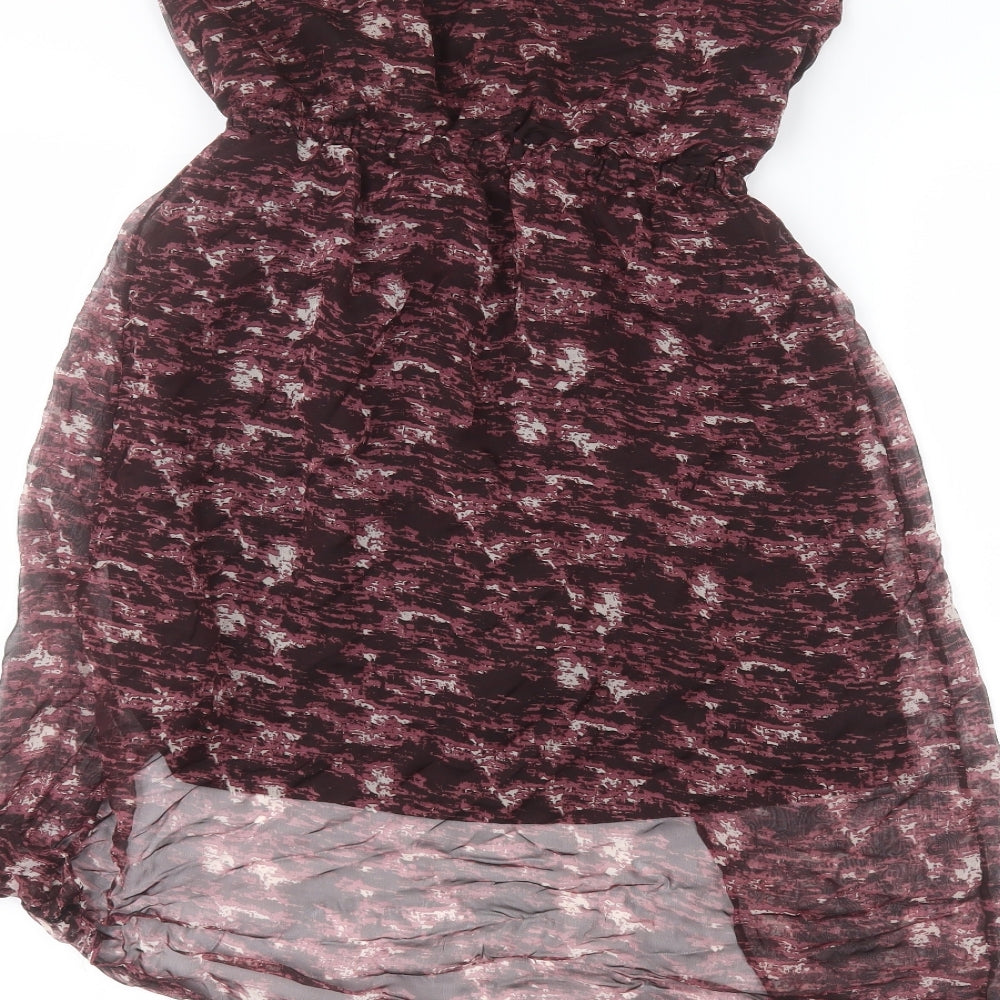 glamourous Womens Red Basic Blouse Size 8