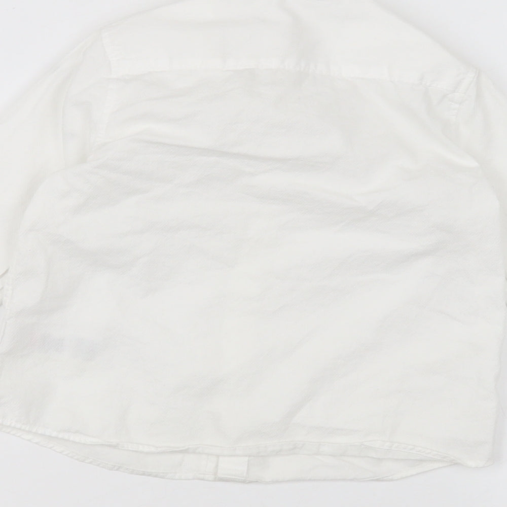 Marks & Spencer Girls White Basic Button-Up Size 3-4 Years