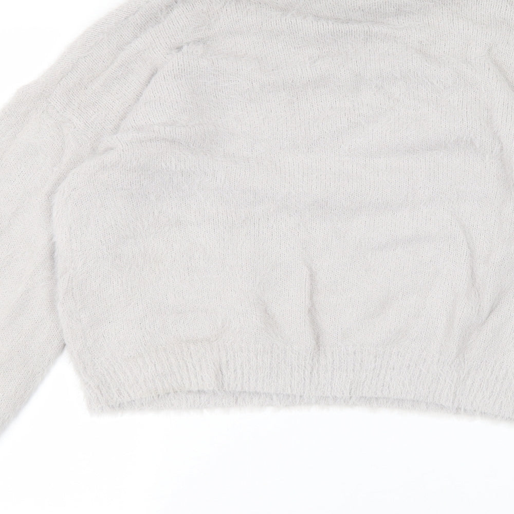 PRETTYLITTLETHING Womens Grey Pullover Jumper Size M