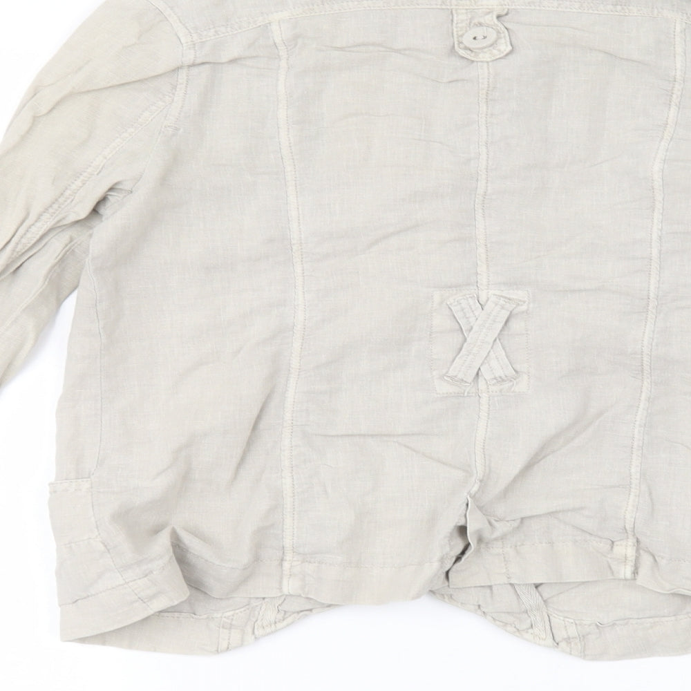 Dorothy Perkins Womens Brown Basic Button-Up Size 8