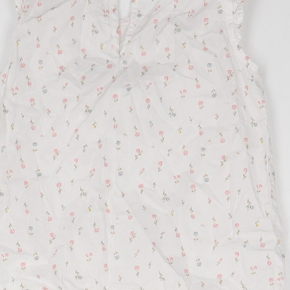 H&M Girls White Floral A-Line Size 2-3 Years