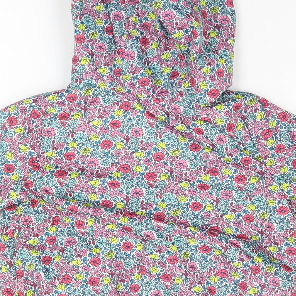 Gap Girls Multicoloured Floral Rain Coat Coat Size 2 Years
