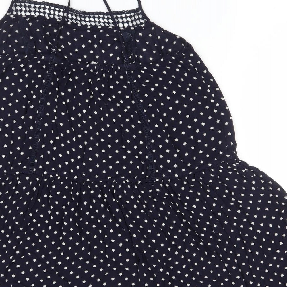 NEXT Womens Blue Polka Dot Basic T-Shirt Size 12