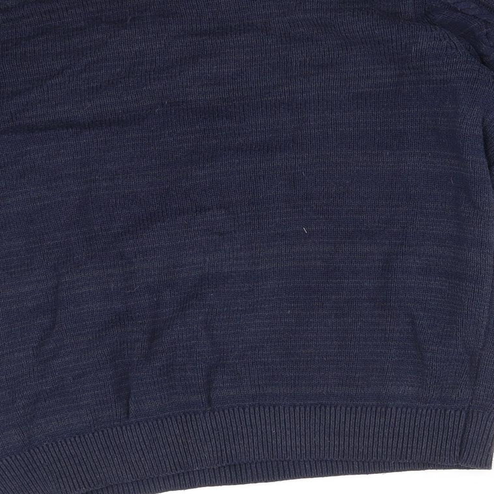 H&M Mens Blue Striped Pullover Sweatshirt Size L