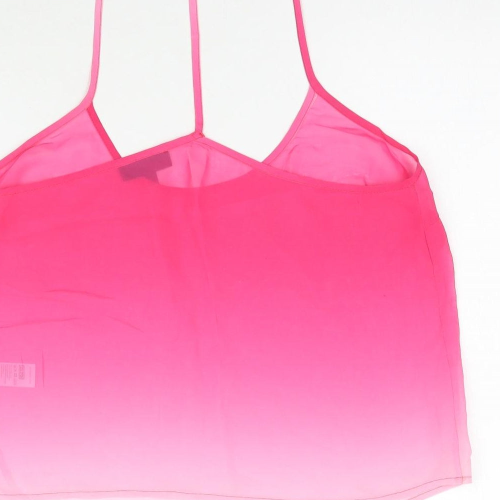Topshop Womens Pink Camisole Blouse Size 10 - Ombre two tone