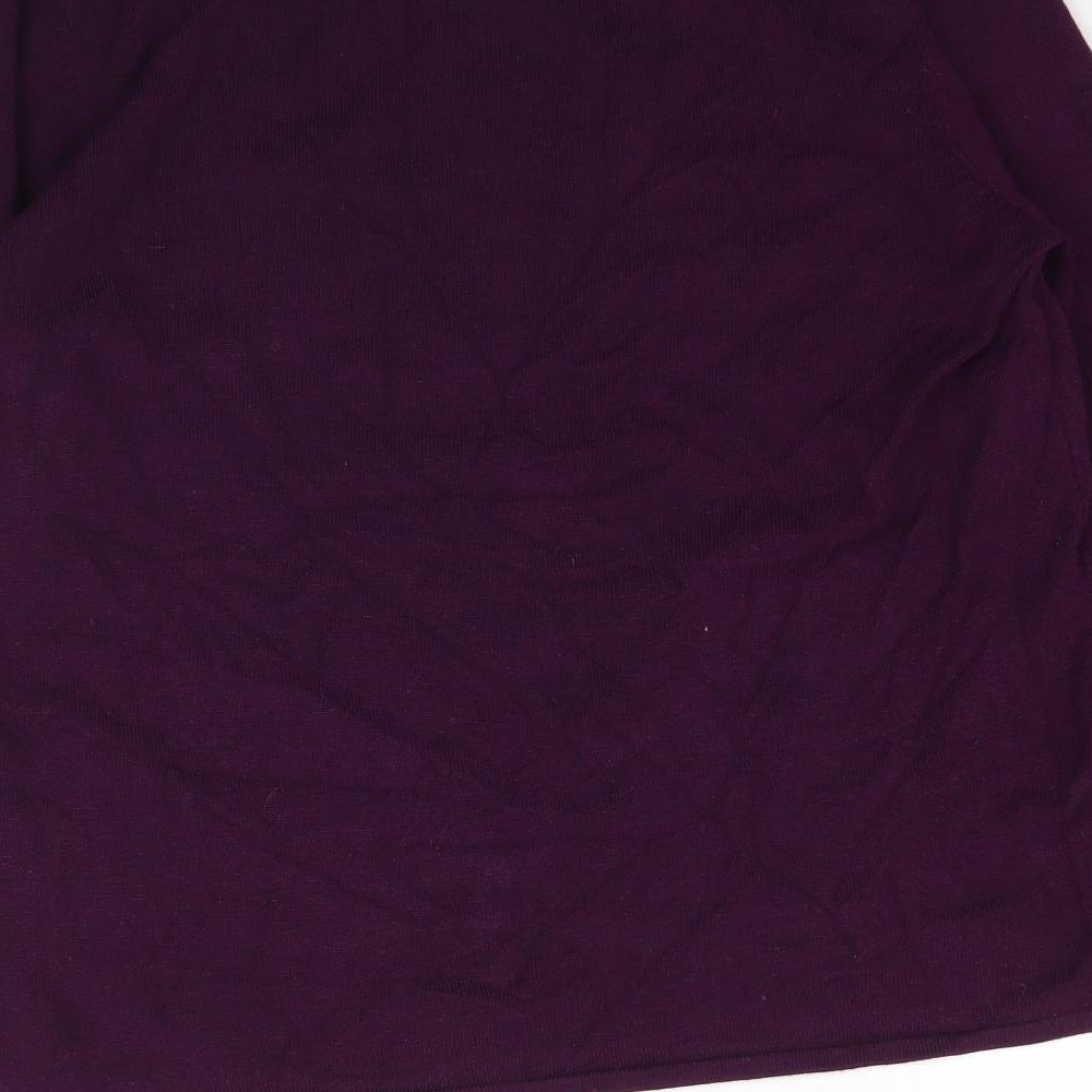 Bonmarché Womens Purple Knit Pullover Jumper Size S