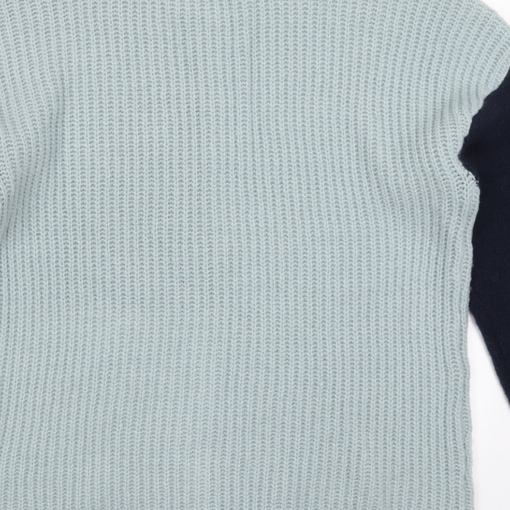 Roman Womens Blue Knit Pullover Jumper Size 10 - Colourblock