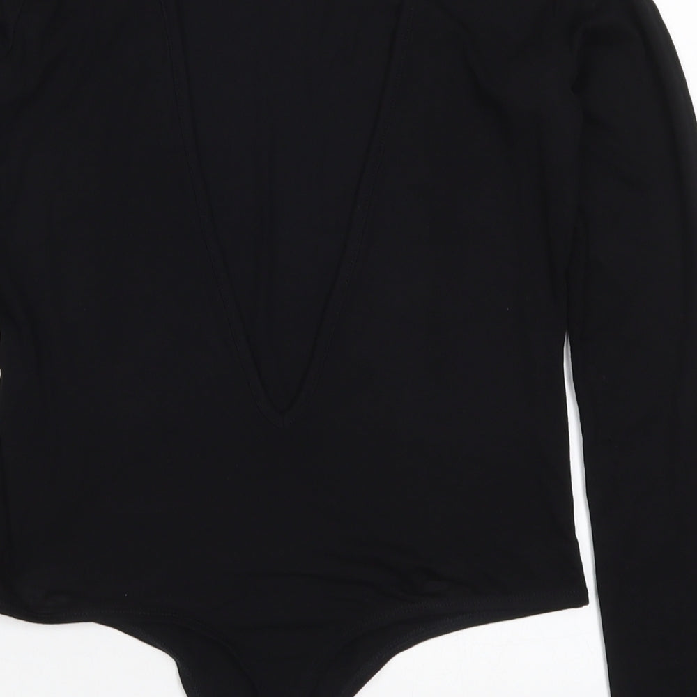 ASOS Womens Black Bodysuit One-Piece Size 10