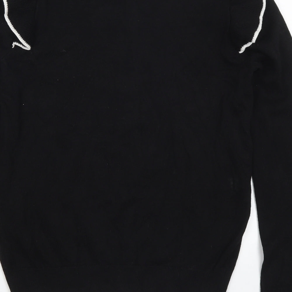 Papaya Womens Black Knit Pullover Jumper Size 10