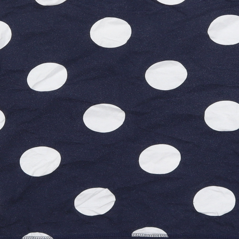 Next Womens Blue Polka Dot Top Pyjama Top Size M