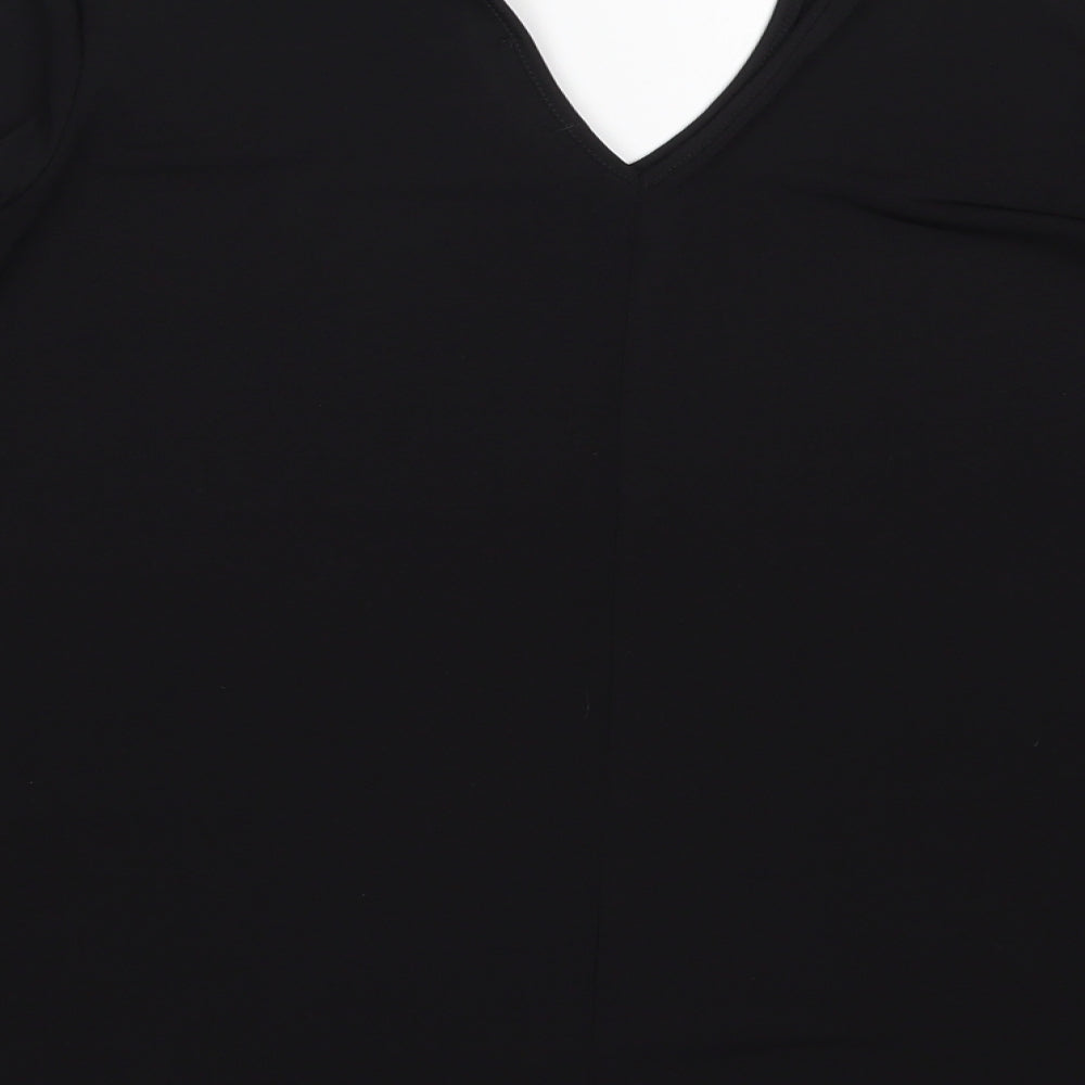 Cha Cha Vente Womens Black Basic Blouse Size XL