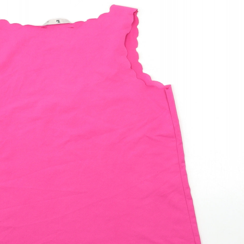 TU Womens Pink Basic Tank Size 8