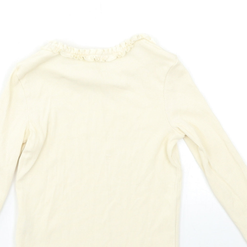 George Girls Beige Basic T-Shirt Size 5-6 Years