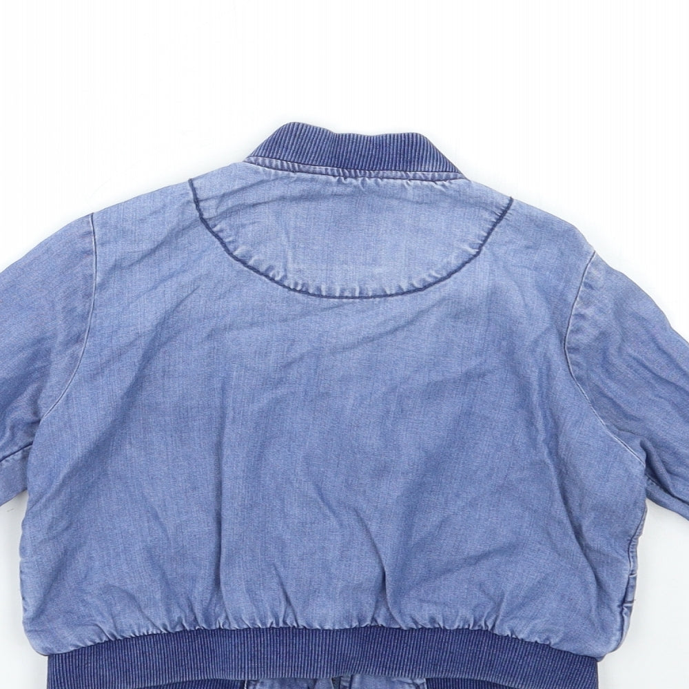 NEXT Girls Blue Bomber Jacket Jacket Size 5 Years