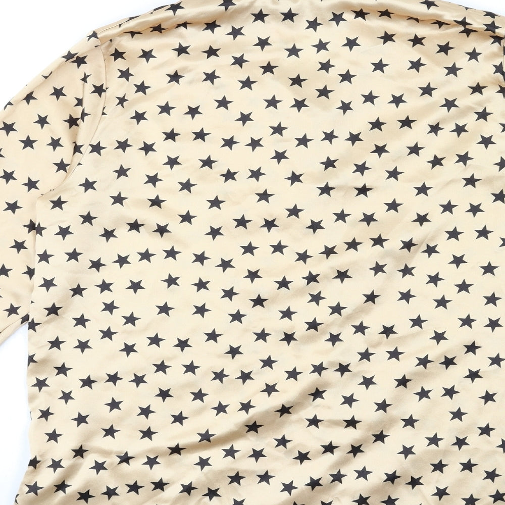 Nasty Gal Womens Gold Geometric Babydoll Nightshirt Size 14