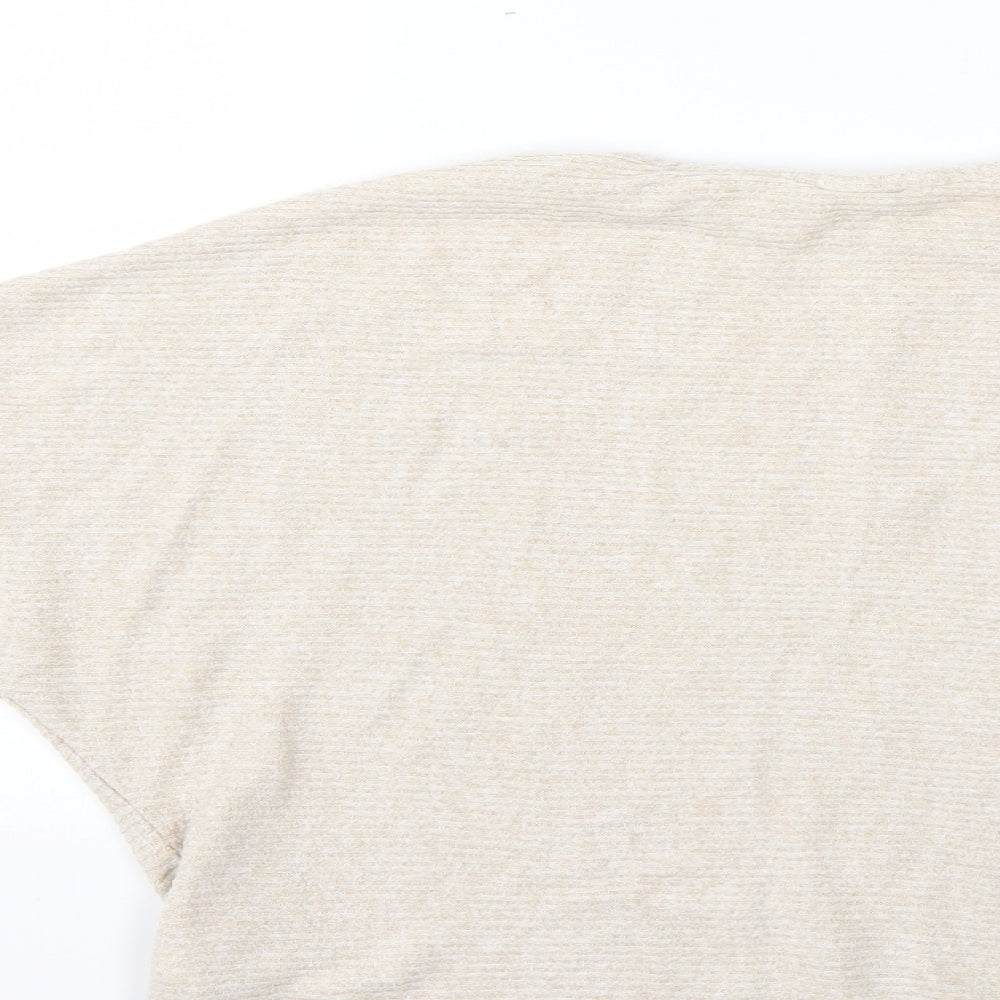 H&M Womens Beige Pullover Jumper Size XS