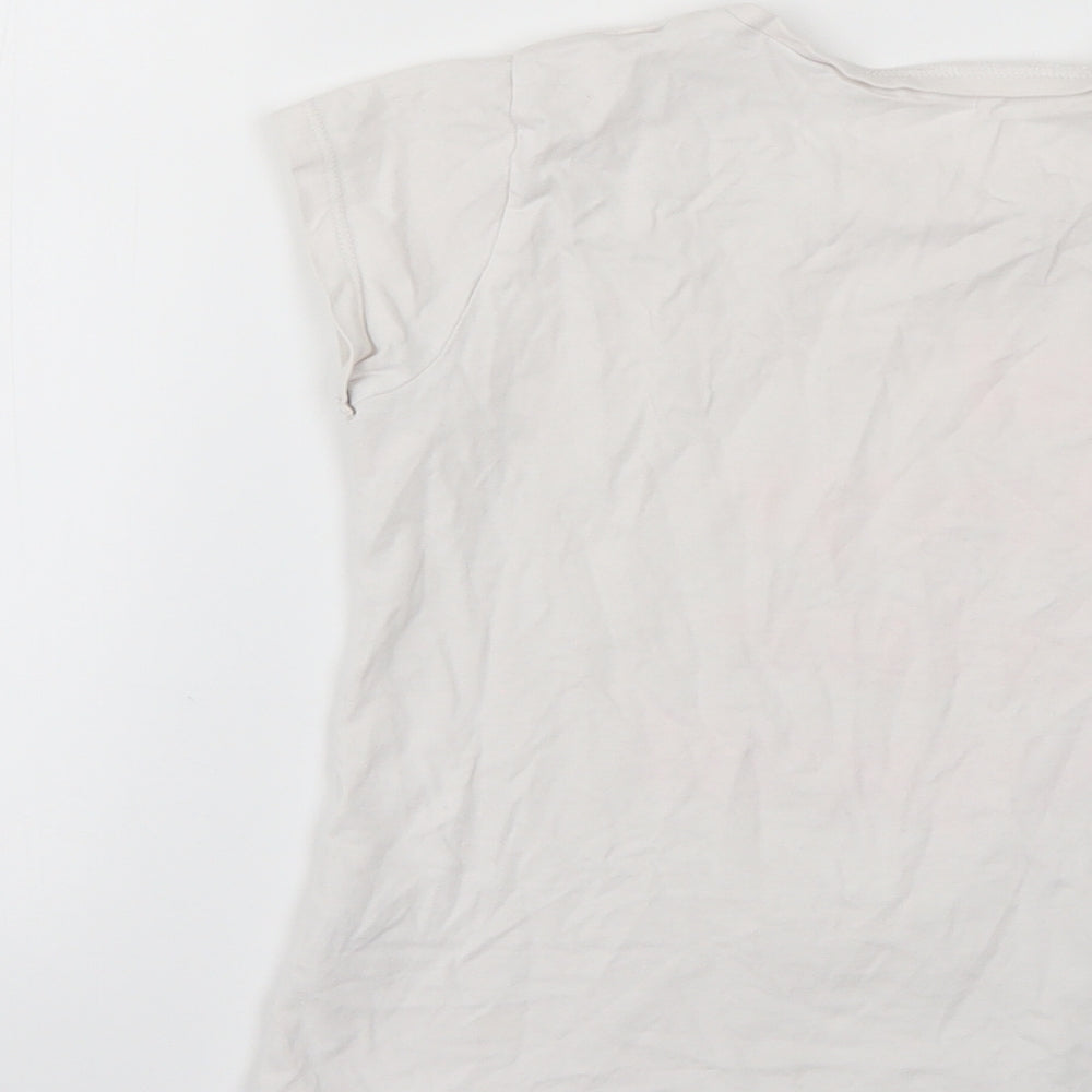 George Girls White Basic T-Shirt Size 9-10 Years