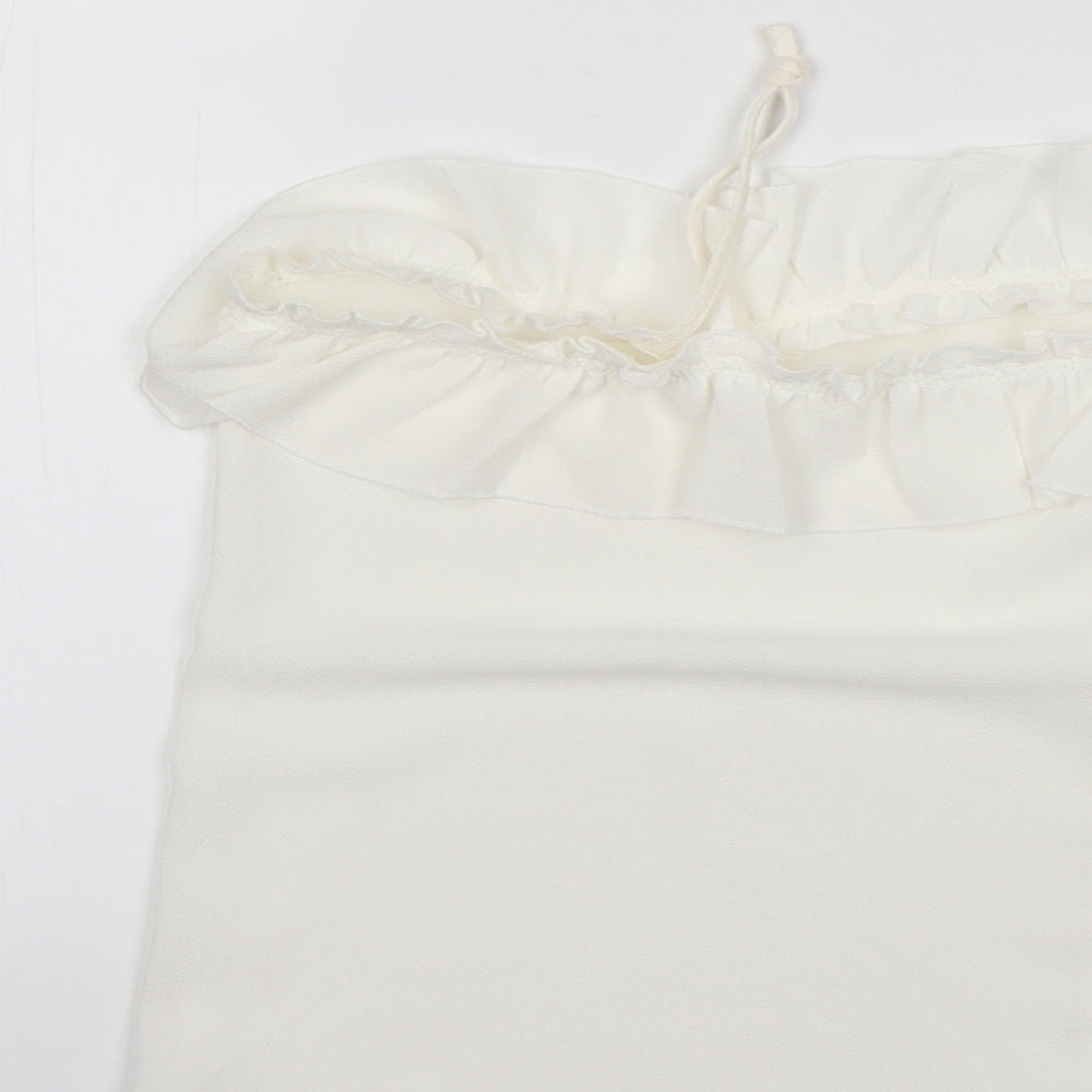 Mango Womens White Basic Blouse Size S