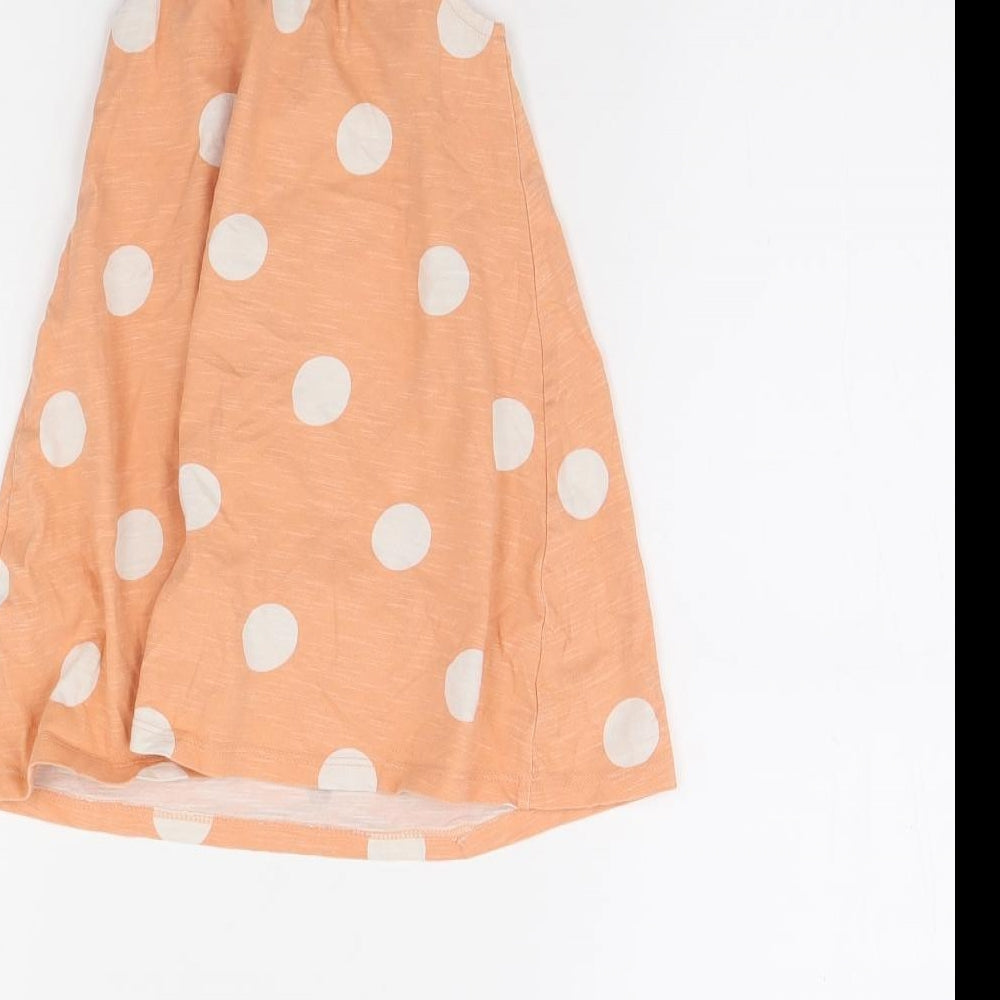 TU Girls Orange Polka Dot Shift Size 12 Months