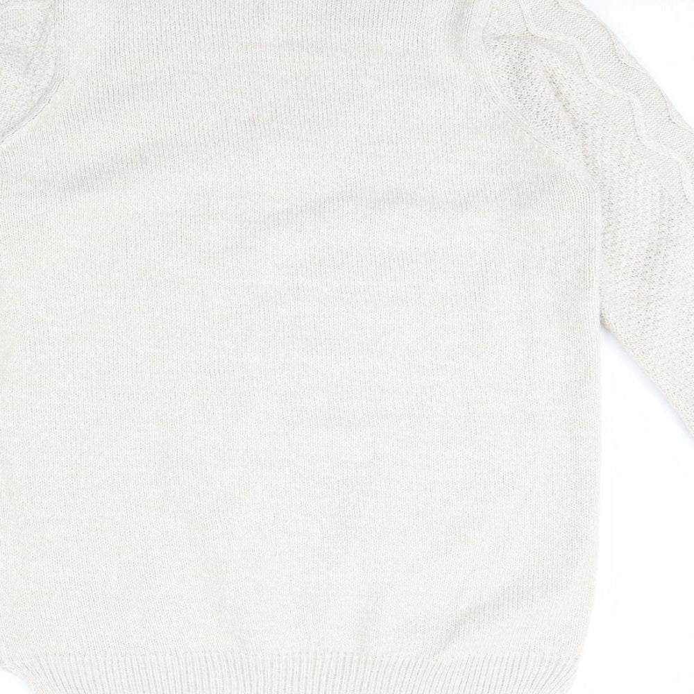 Isle Womens Beige Pullover Jumper Size S