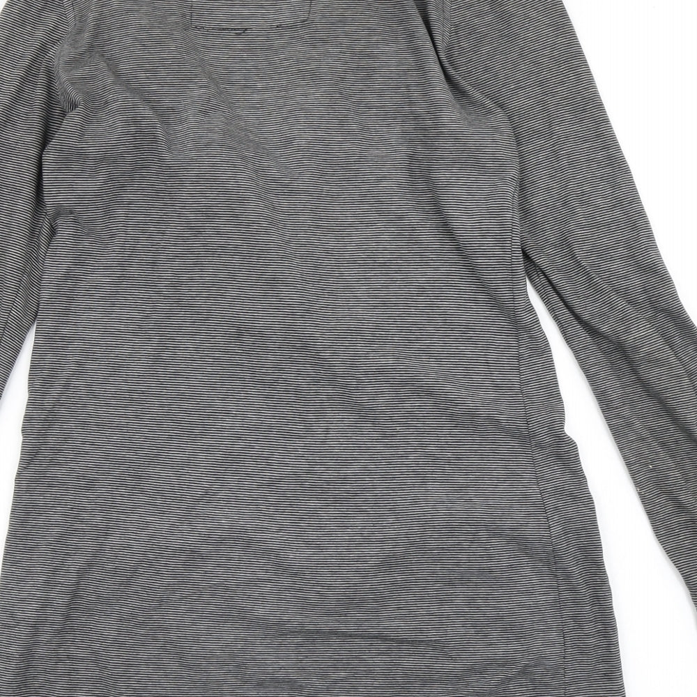 River Island Womens Grey Striped Cardigan Jumper Size 8