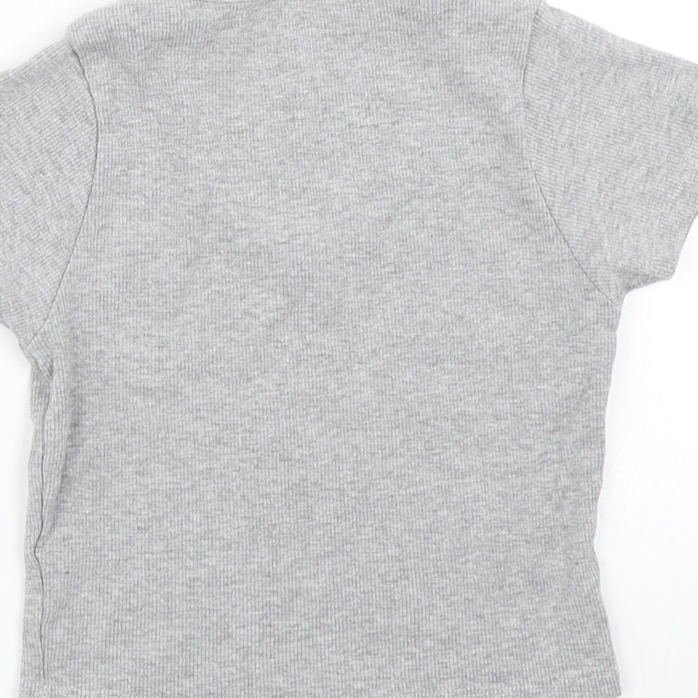 Select Girls Grey Basic T-Shirt Size 10-11 Years