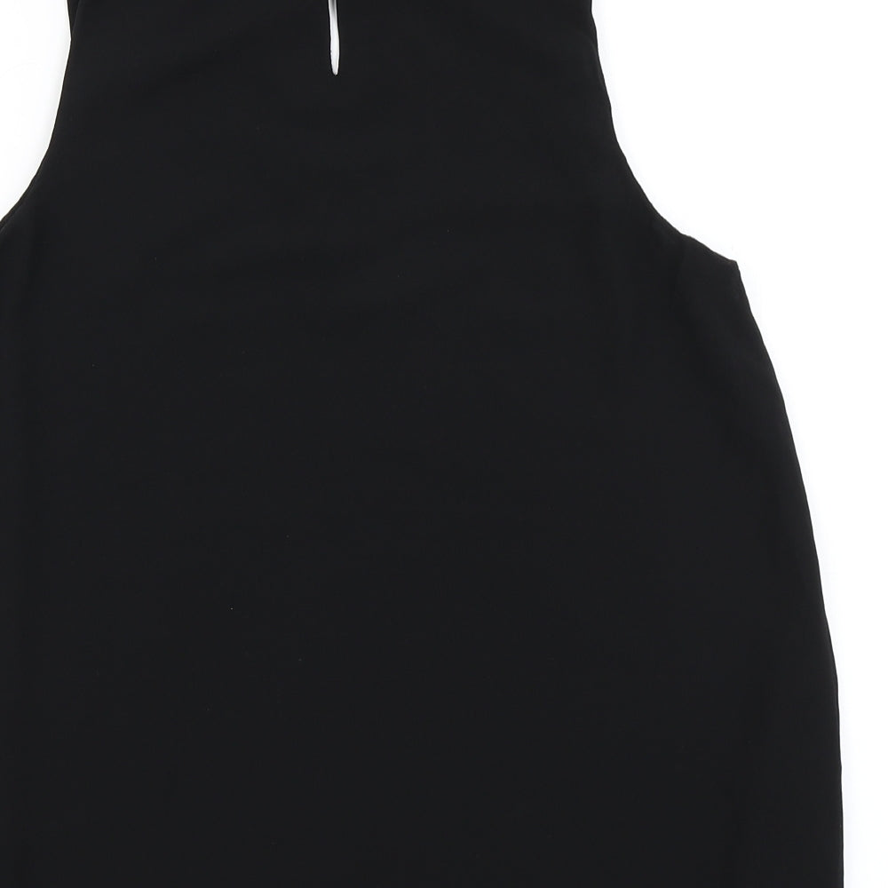 New Look Womens Black Basic Blouse Size 8 - Cut Out