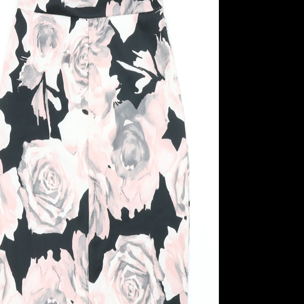 Select Womens Black Floral Pencil Dress Size 10