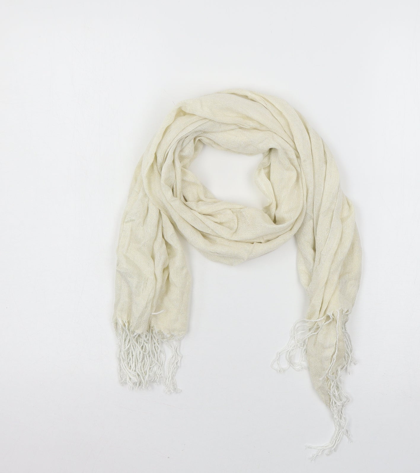 Preworn Womens Ivory Knit Scarf
