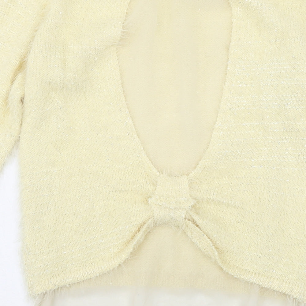 Mandi Womens Ivory Knit Pullover Jumper Size 12